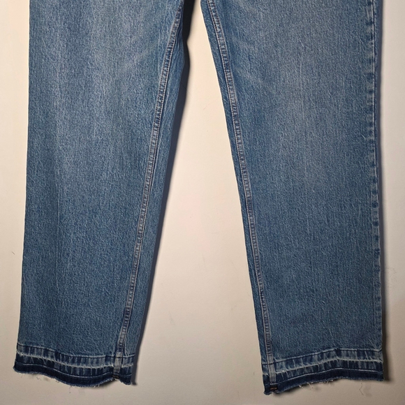 Abercrombie The Baggy Jeans Womens 28 Long Low Rise Straight Leg Blue Denim - Picture 4 of 13
